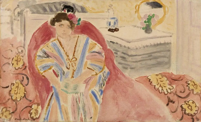 Kvinne på en rød sofa (Kvinne på en rød sofa) - Henri Matisse