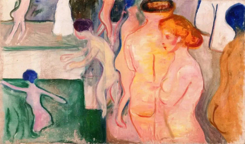 Kvinner ved bassenget - Edvard Munch