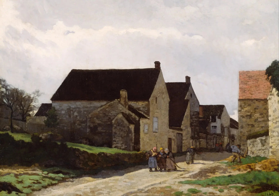 Kvinner som går til skogen, landskap - Alfred Sisley