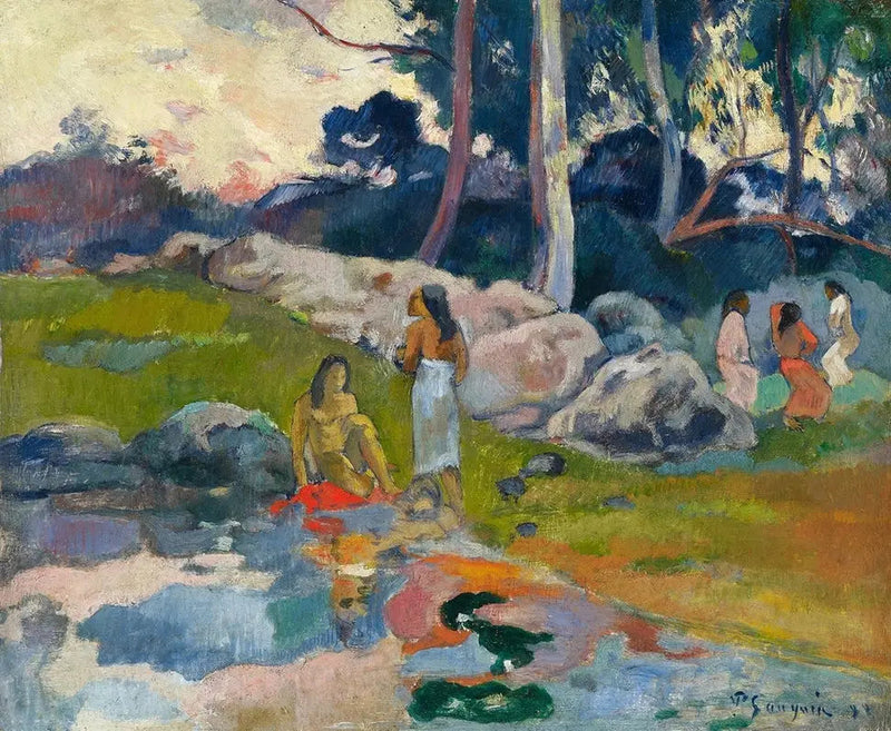 Kvinner ved elvebredden - Paul Gauguin