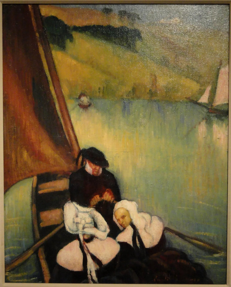 Bretonske kvinner på en ferge - Émile Bernard