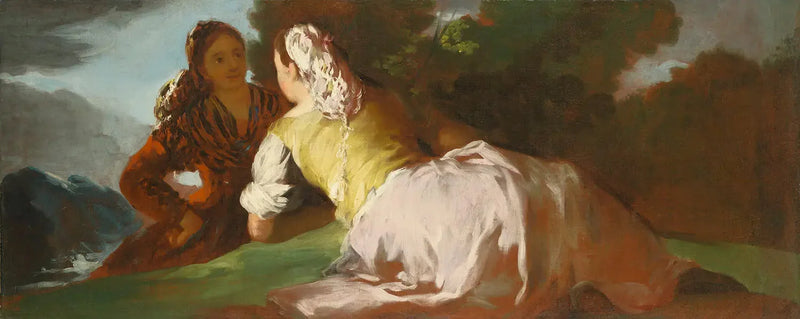 Samtalende kvinner - Francisco de Goya