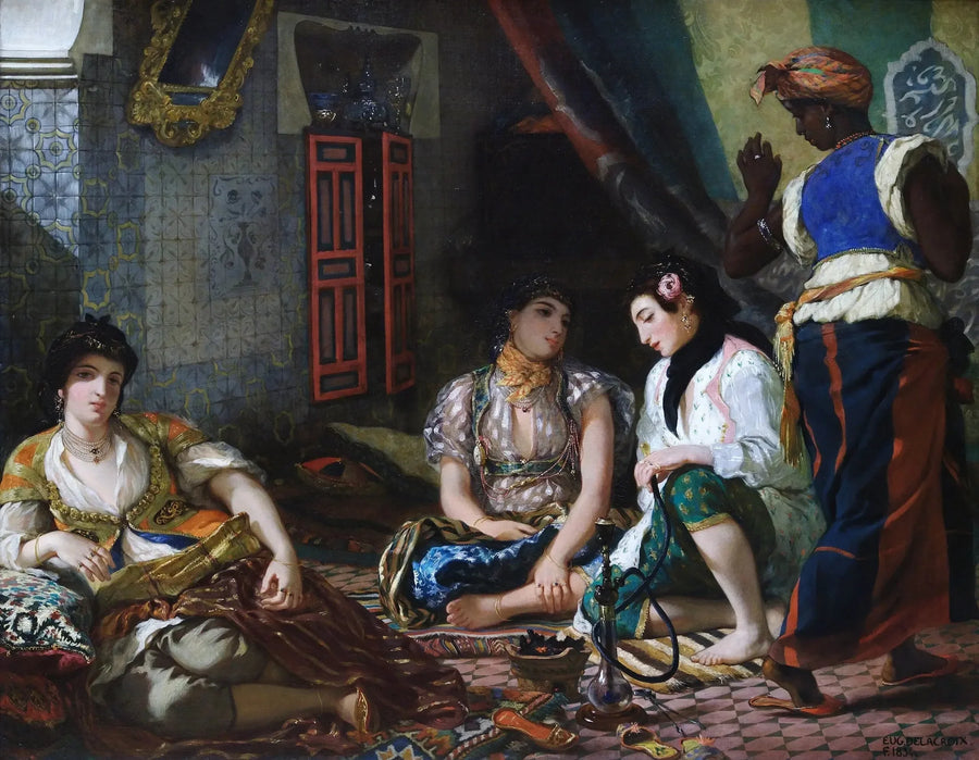 Algeriske kvinner i leiligheten deres - Eugène Delacroix