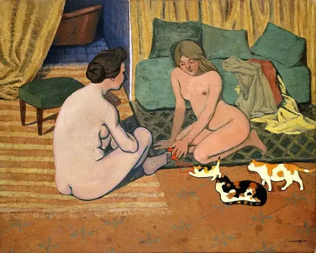 Naken kvinner med katter - Félix Vallotton

Source:
Femmes nues aux chats - Félix Vallotton