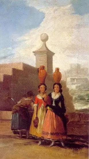 Kvinner som bærer krukker (skisse) - Francisco de Goya