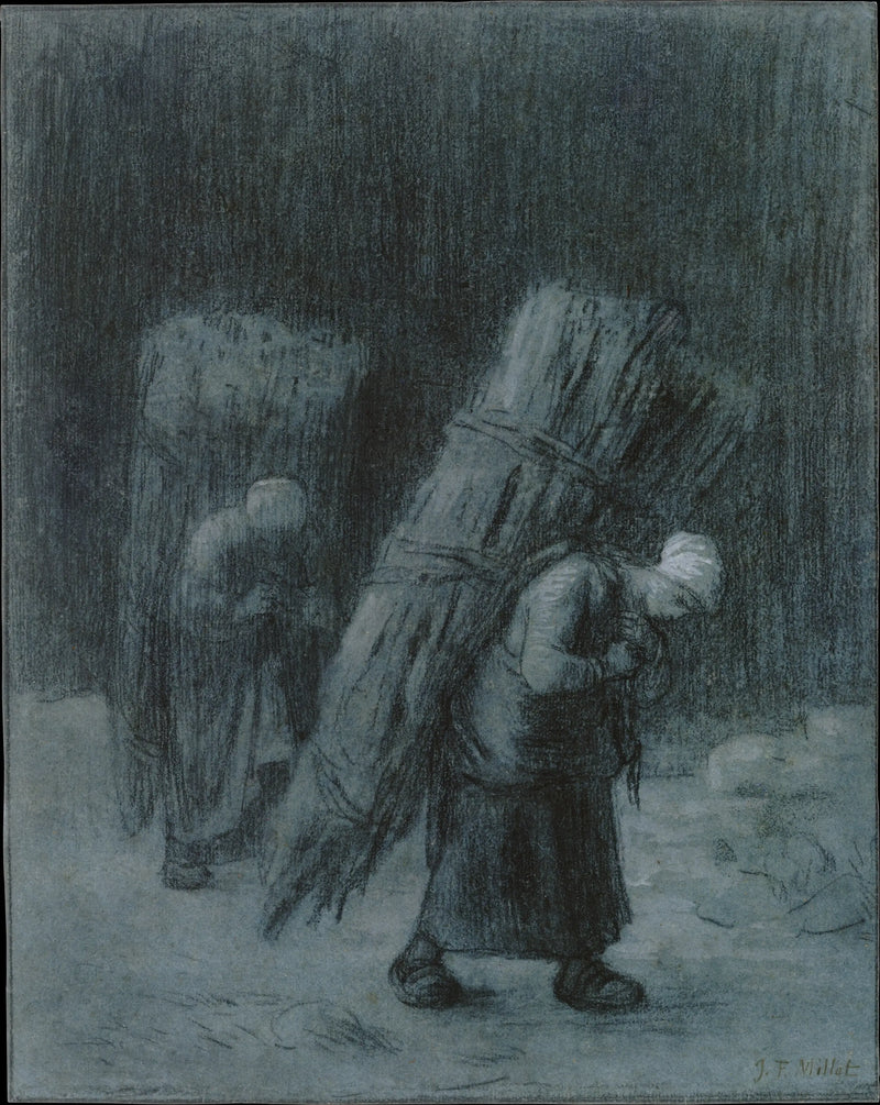 Kvinner som bærer kvas - Jean-François Millet
