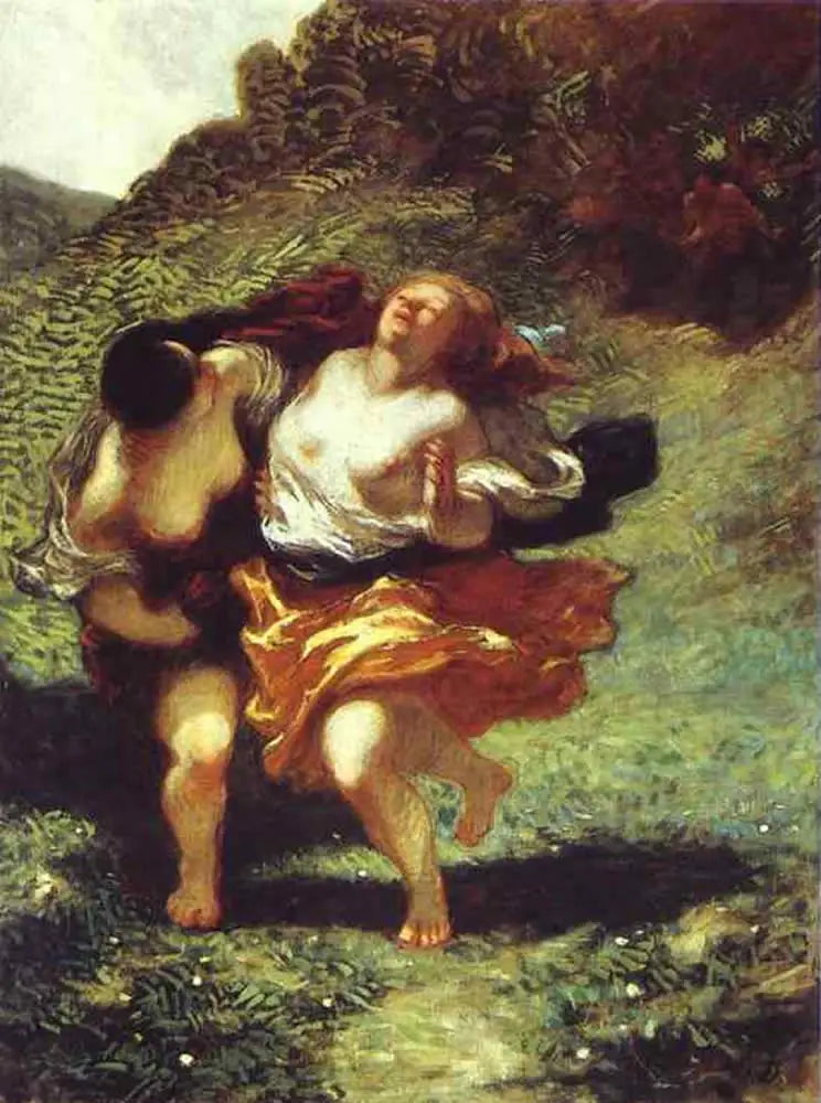 Kvinnene forfulgt av satyrer - Honoré Daumier