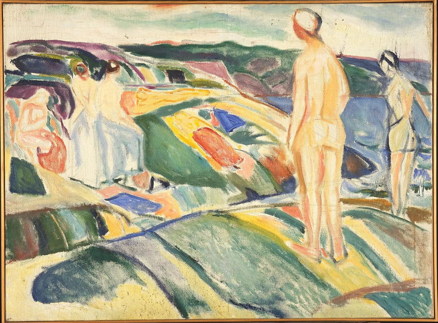 Kvinner som bader på klippene - Edvard Munch
