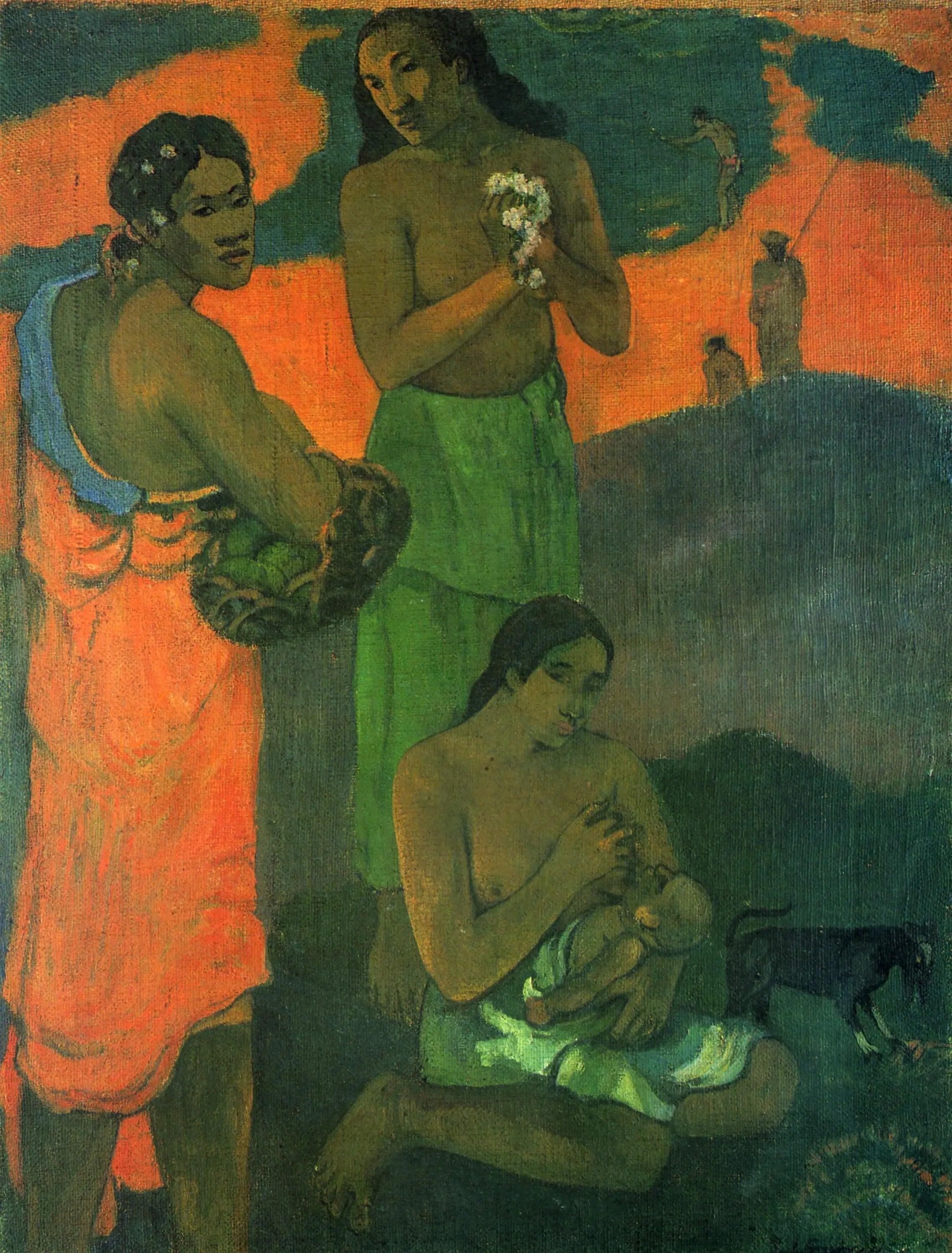 Femmes sur le bord de la mer - Paul Gauguin image 1 copie peinte à la main à l’huile