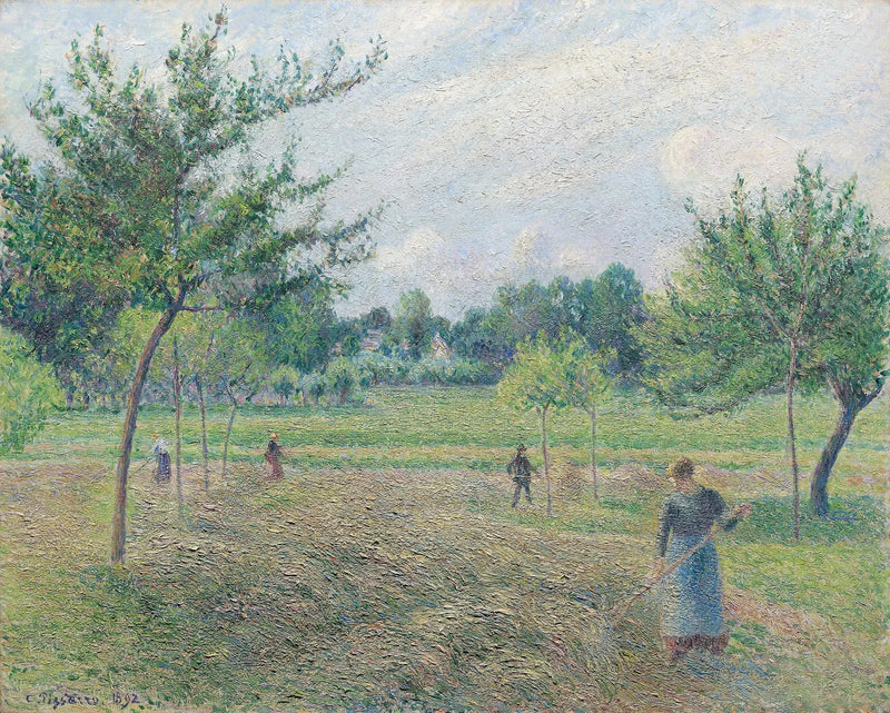 Høsting i Éragny - Camille Pissarro