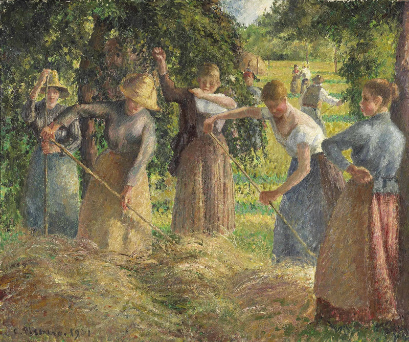 Høsting i Éragny - Camille Pissarro
