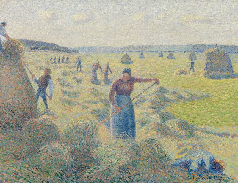 Høsting, Éragny - Camille Pissarro