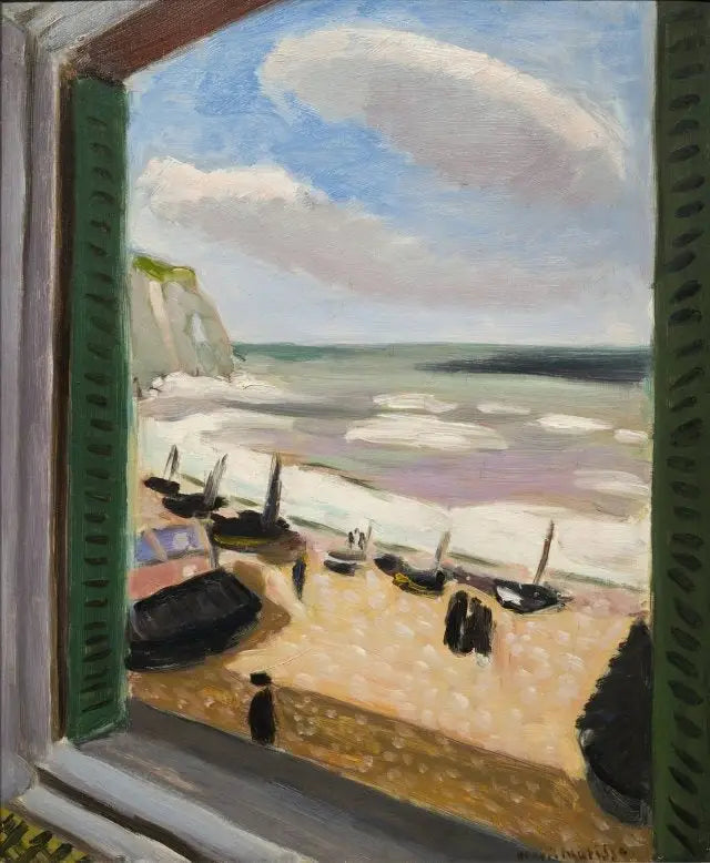 Åpen vindu mot havet i Étretat - Henri Matisse