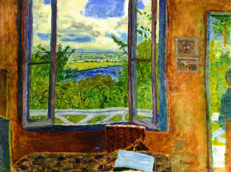 Åpen vindu mot Seinen i Vernonnet - Pierre Bonnard