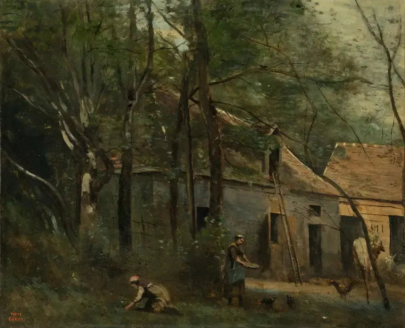 Lukket i skogen - Jean-Baptiste Camille Corot