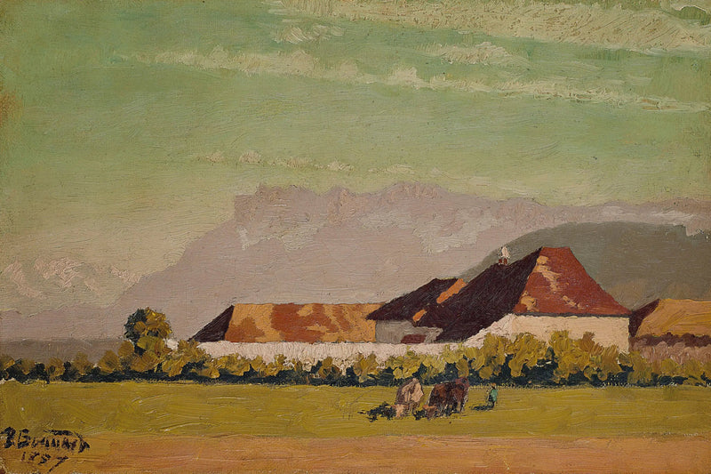 Gård i et landskap fra Dauphiné - Pierre Bonnard