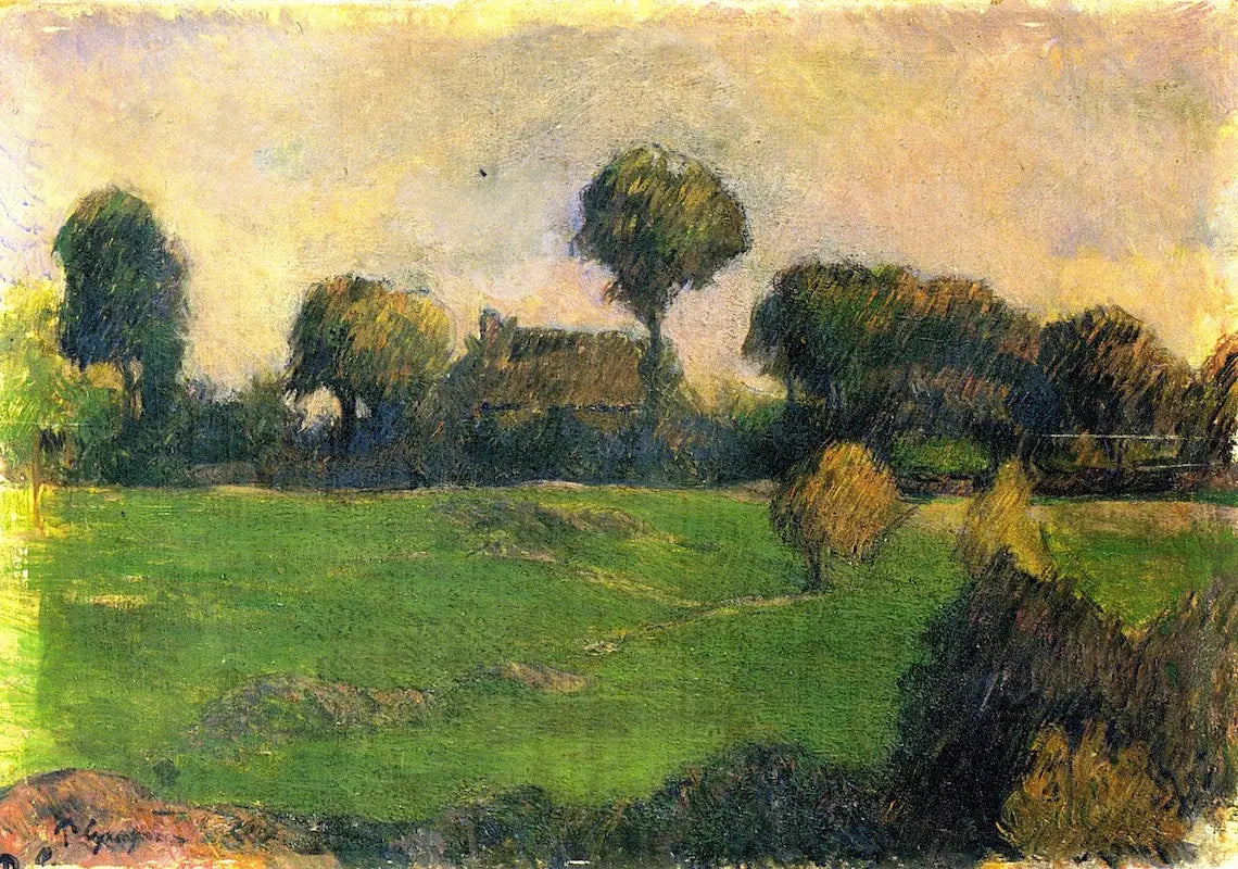 Reproduction du tableau « Ferme en Bretagne I - Paul Gauguin » par Alpha Reproduction en peinture à l’huile