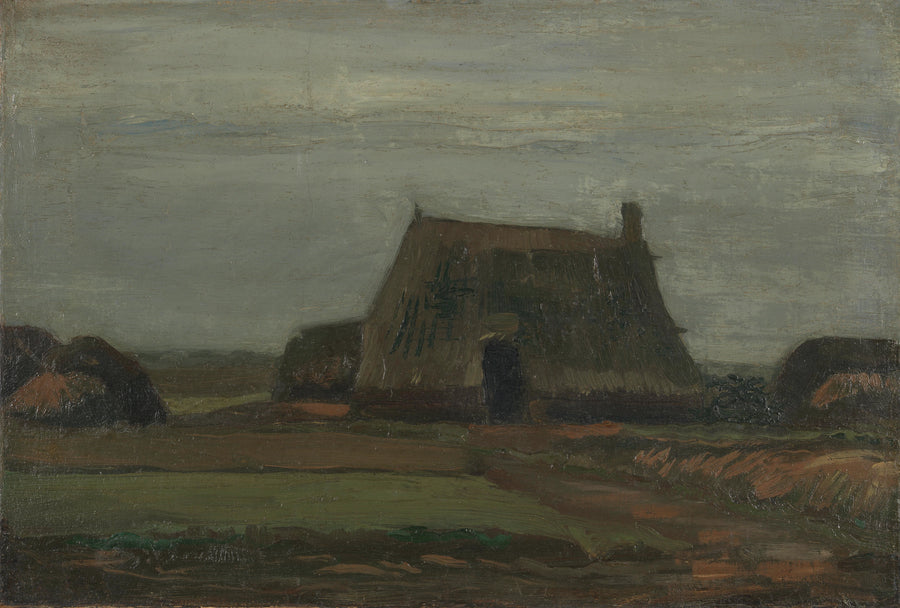 Gård med torvhauger - Vincent van Gogh