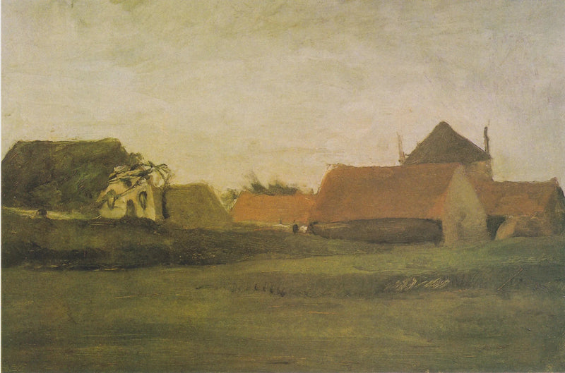 Gårder i Loosduinen nær Haag ved skumring - Vincent van Gogh