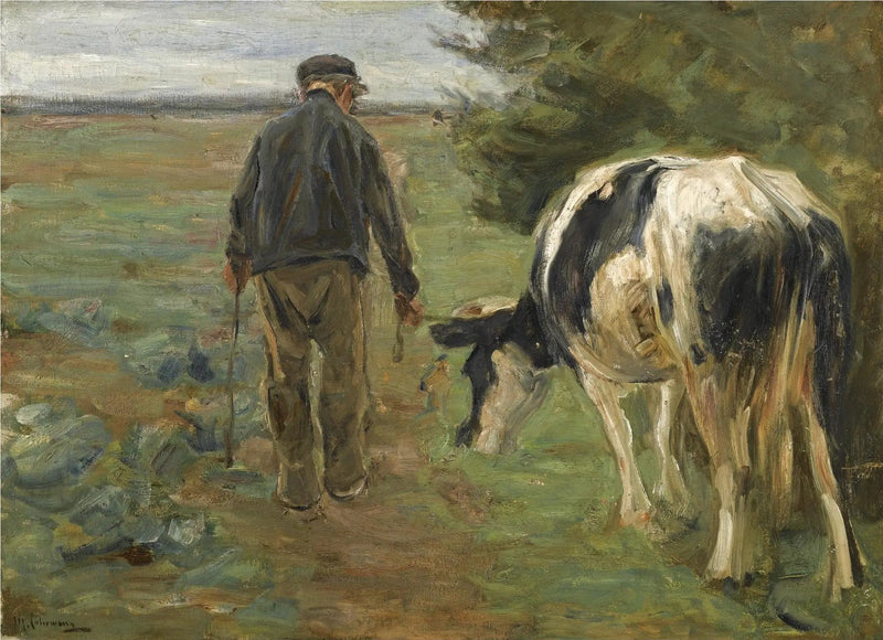 Bonde og ku - Max Liebermann
