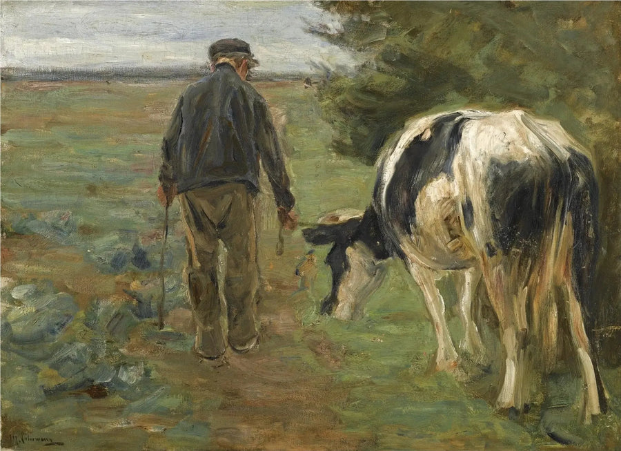 Bonde og ku - Max Liebermann