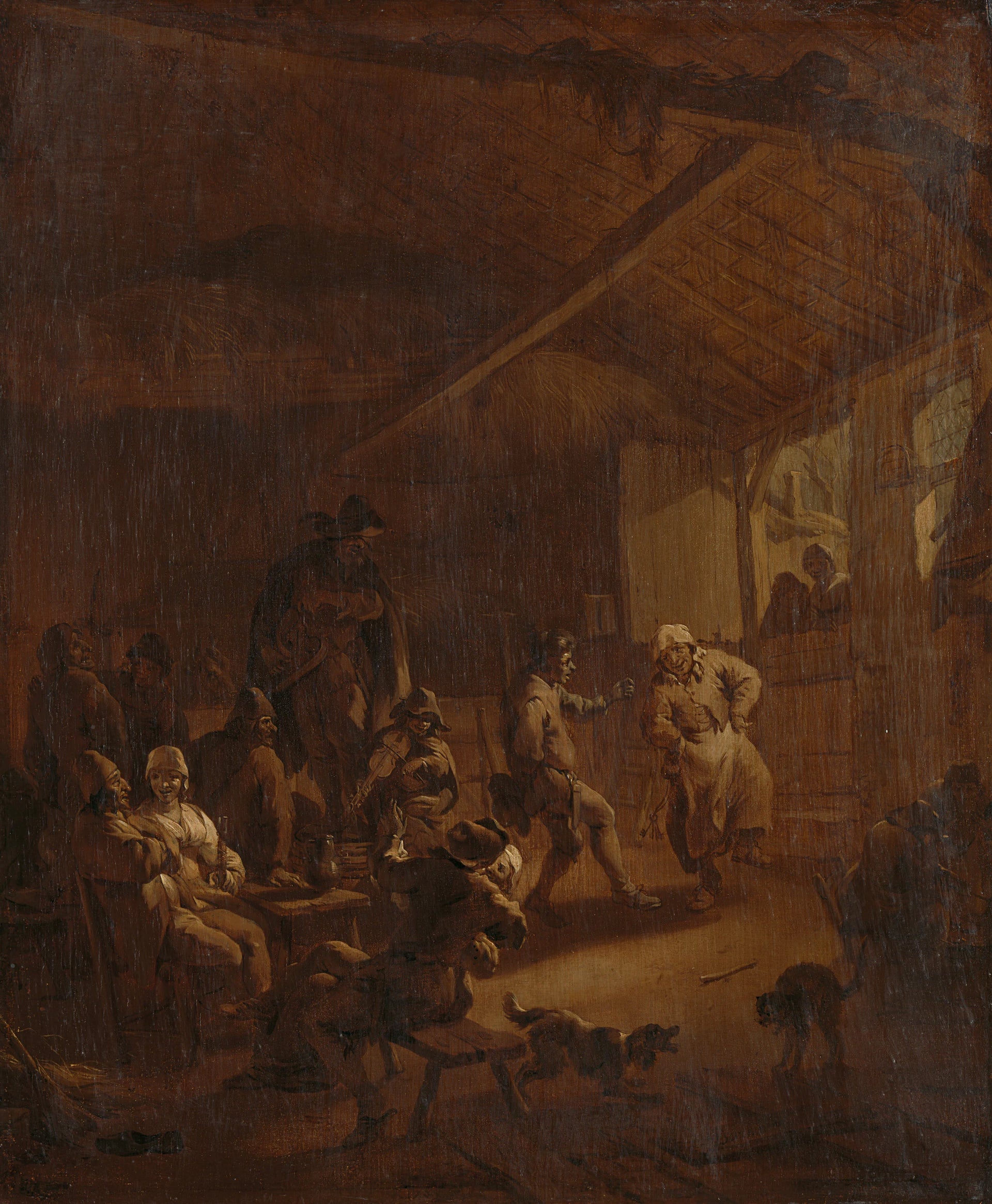 Fermiers dansants dans une grange - Nicolaes Berchem