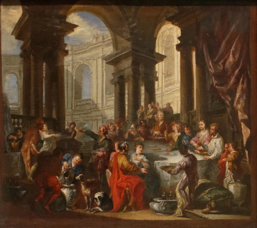 Festmåltid under en ionisk portikus - Giovanni Paolo Panini

Source:
Festin donné sous un portique d'ordre ionique - Giovanni Paolo Panini