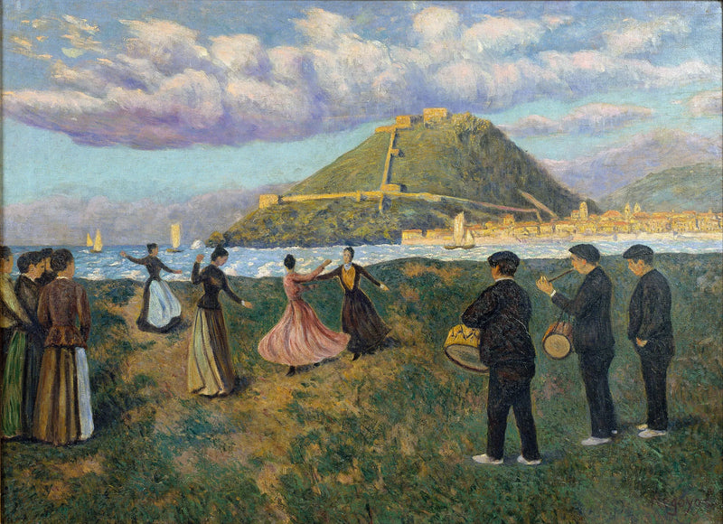 Baskisk fest (dans i El Antiguo, San Sebastián) - Darío de Regoyos