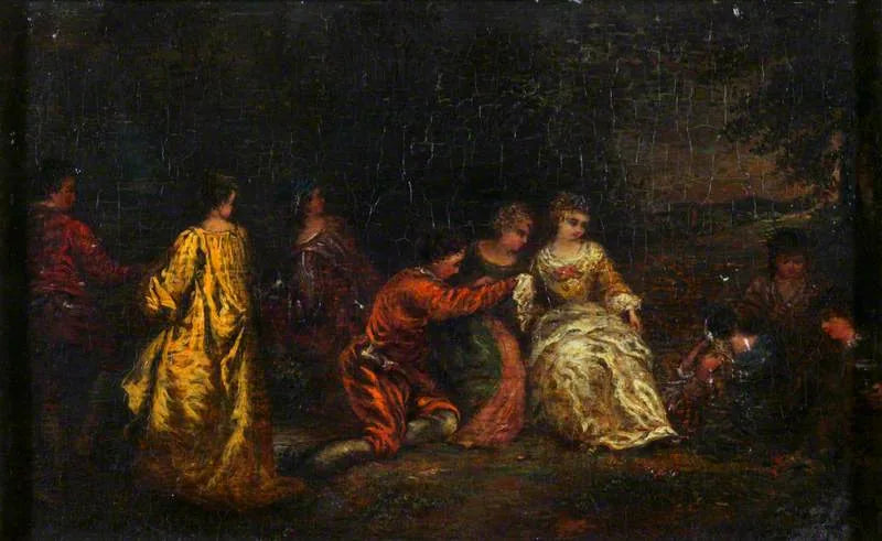 Festlig utendørsfest - Antoine Watteau