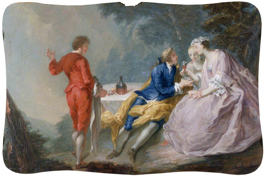 Fête galante: samtale-stykke - Antoine Watteau