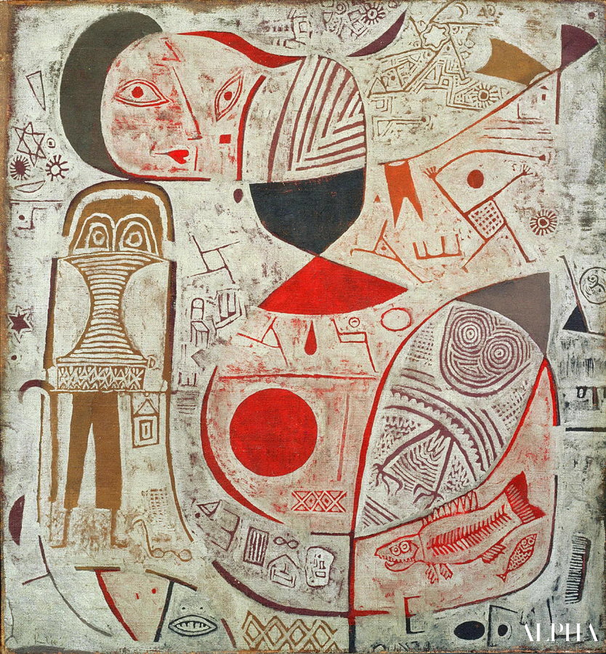 trykt ark med bilde - Paul Klee - Høykvalitets reproduksjoner av malerier og bilder