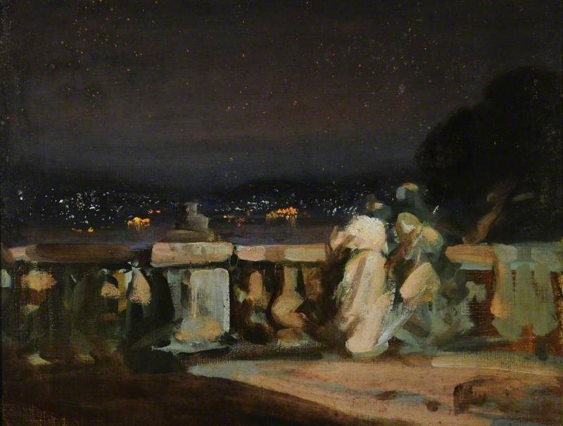 Fyrverkeri i Saint-Cloud, Frankrike - Charles Conder