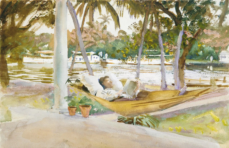 Figur i en hengekøye, Florida - John Singer Sargent