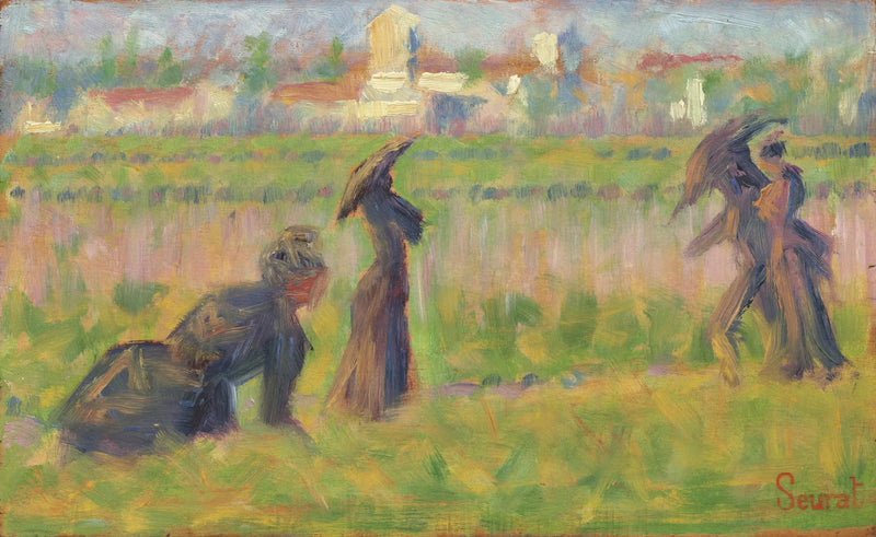 Figurer i et landskap - Georges Seurat