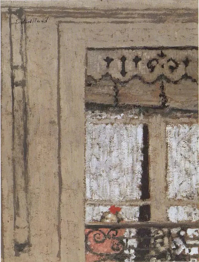 Vindusramme med fisk - Édouard Vuillard