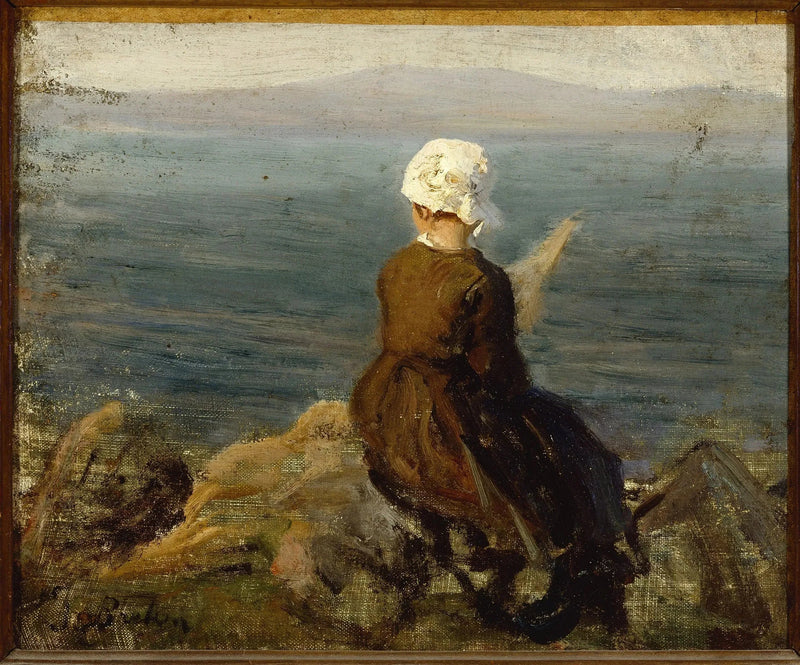 Filuse på klippene i Douarnenez - Jules Breton