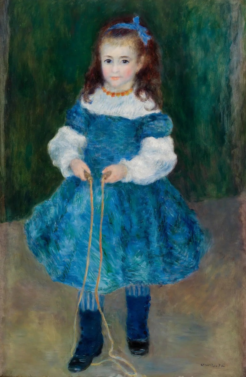 Jente med hoppetau (Portrett av Delphine Legrand) - Pierre-Auguste Renoir