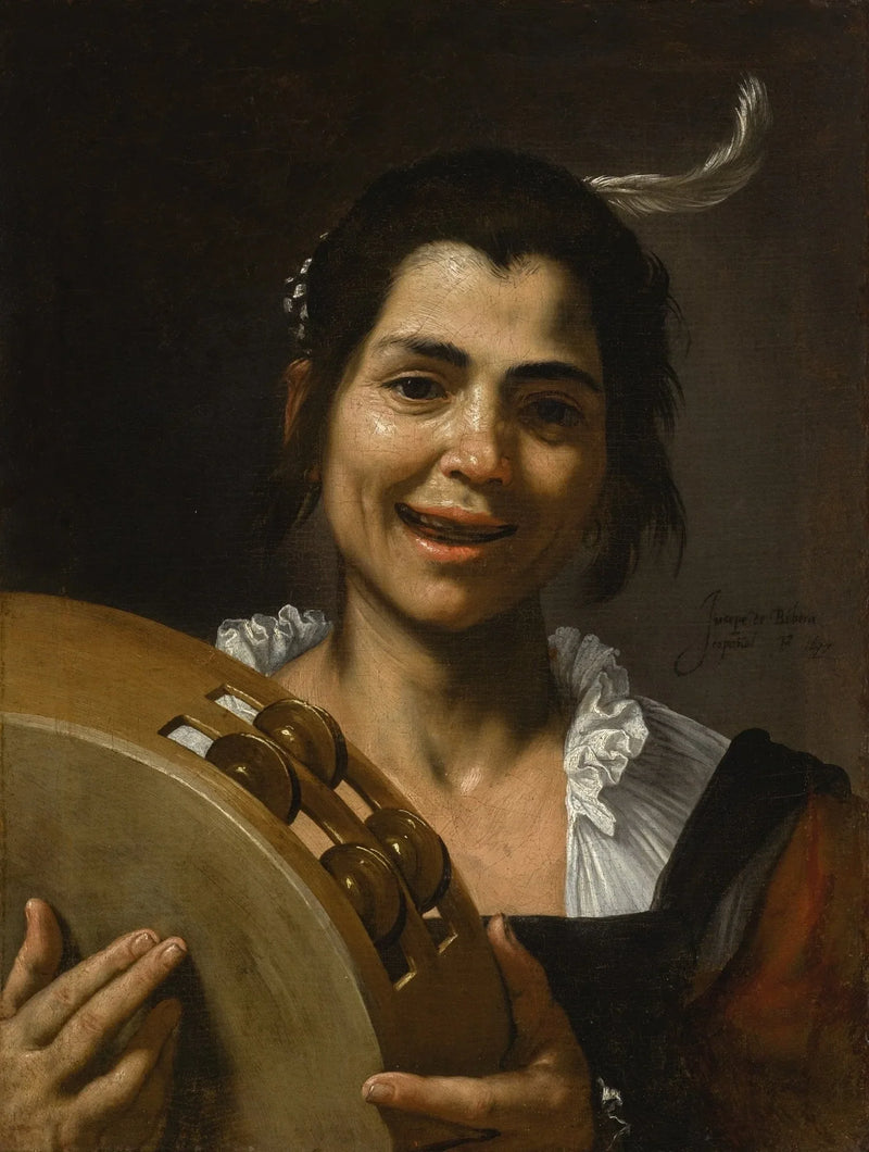 Fille med tamburin - Jusepe de Ribera
