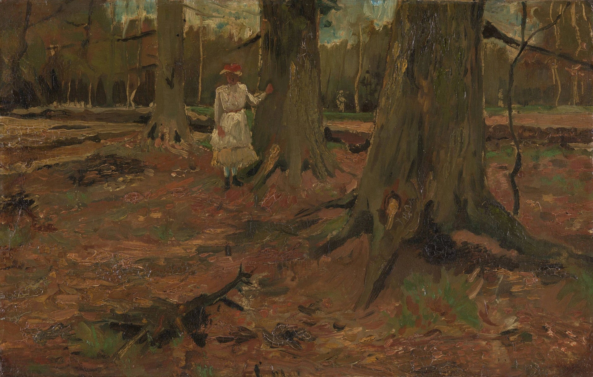 Fille en blanc dans les bois F8 JH182 — Vincent van Gogh