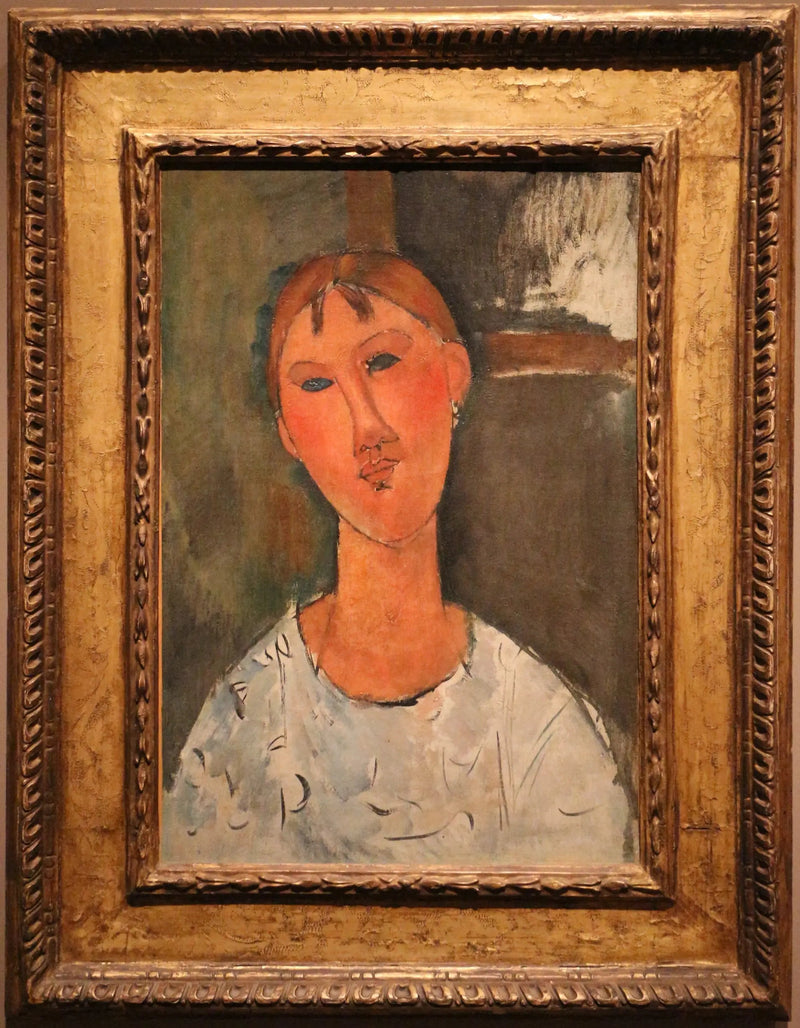 Jente i hvit skjorte - Amedeo Modigliani