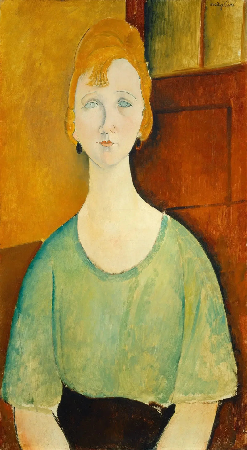 Jente i grønn skjorte - Amedeo Modigliani