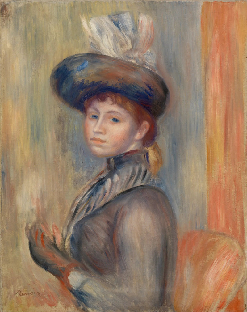 Jente i grå-blå - Pierre-Auguste Renoir