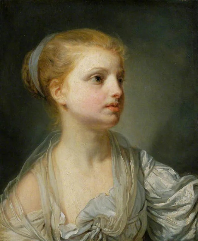 Jente i hvit kjole - Jean-Baptiste Greuze
