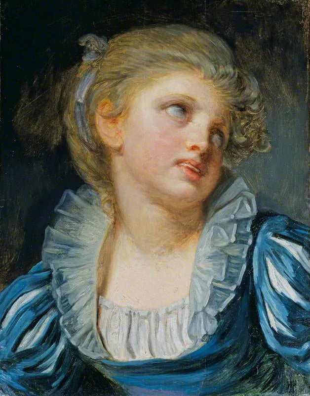 Jente i blå kjole - Jean-Baptiste Greuze