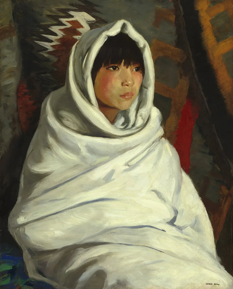 Indisk jente i et hvitt teppe - Robert Henri

Source:
Fille indienne dans une couverture blanche - Robert Henri