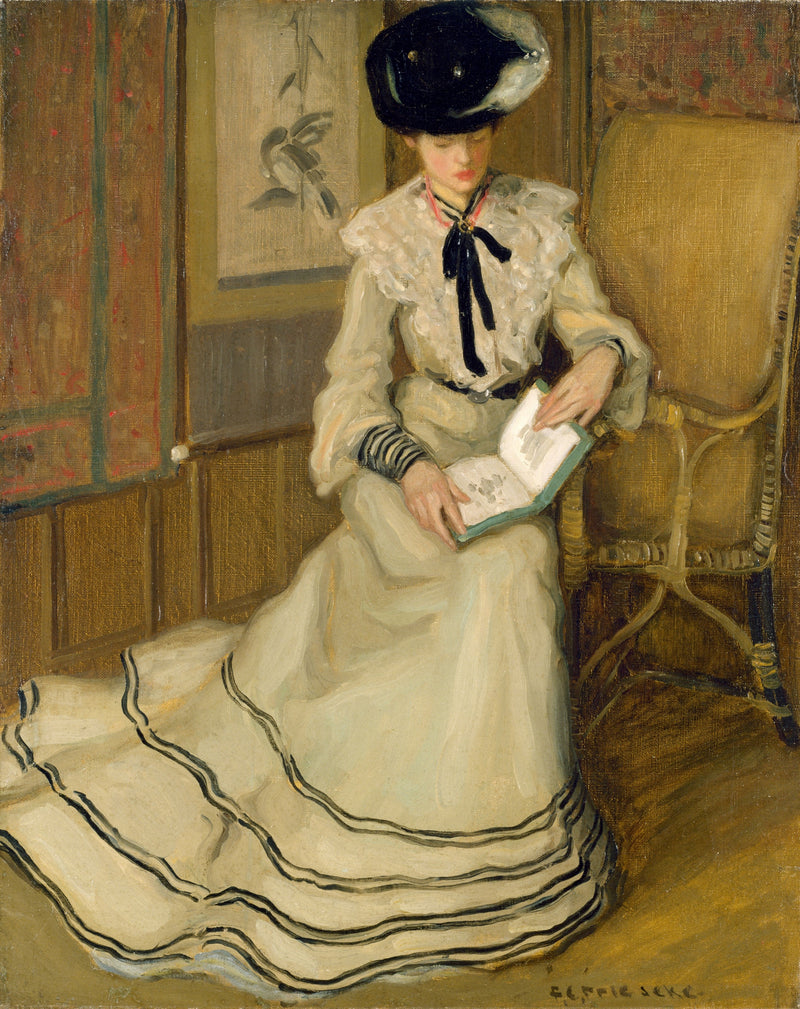 Jente som leser - Frederick Carl Frieseke