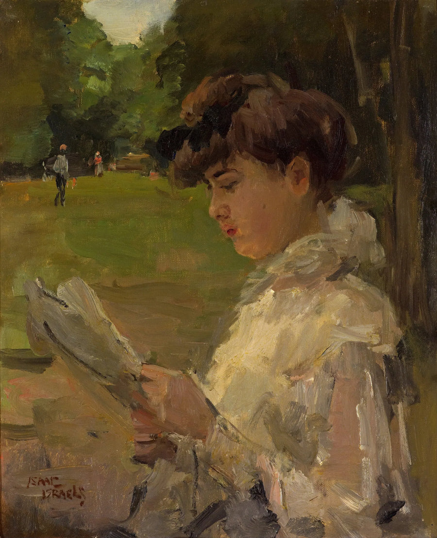 Jente som leser - Isaac Israels