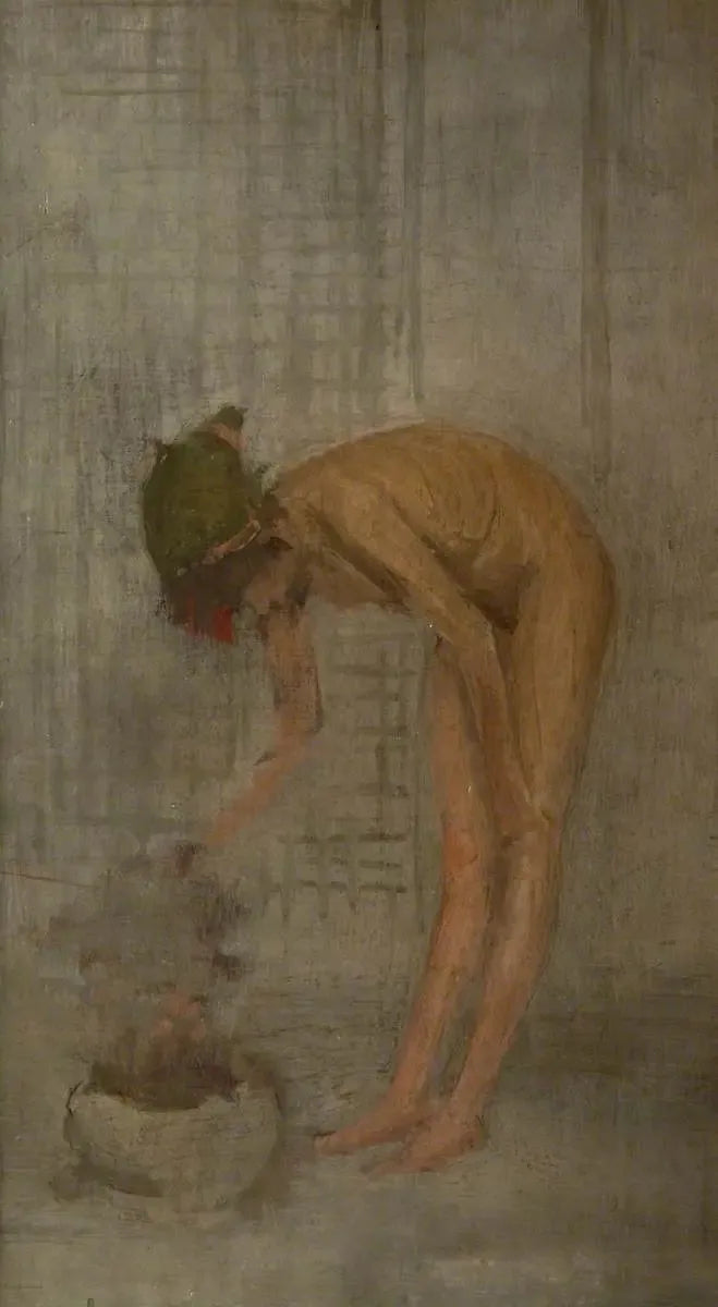 Naken jente med en bolle - James Abbott McNeill Whistler