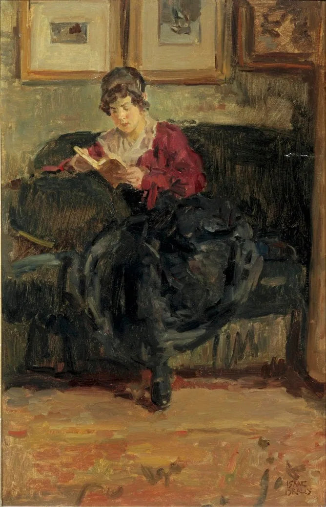jente som leser - Isaac Israëls
