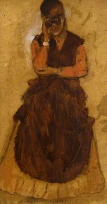 Jente som ser gjennom kikkert - Edgar Degas